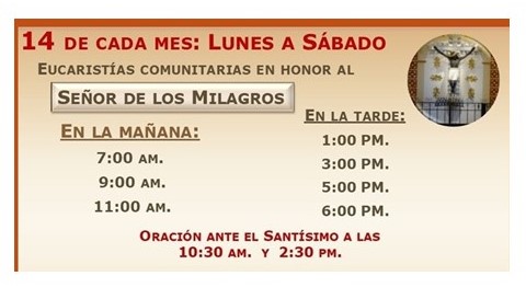 14 día del Señor de los Milagros