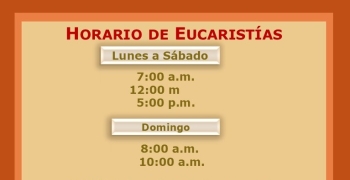 Horario Eucaristías