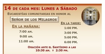 14 día del Señor de los Milagros